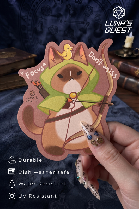 Ranger Cat Class DnD 3" Sticker