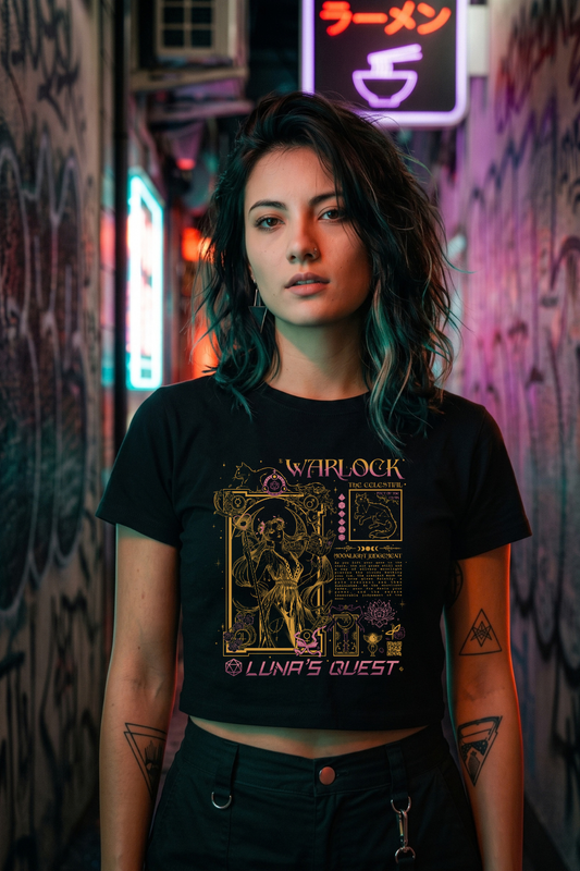 The Celestial: Warlock Cropped Tee