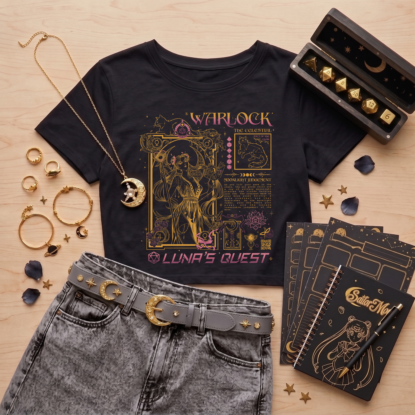 The Celestial: Warlock Cropped Tee